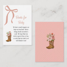 Boots and Bows Baby Girl Shower Books for Baby