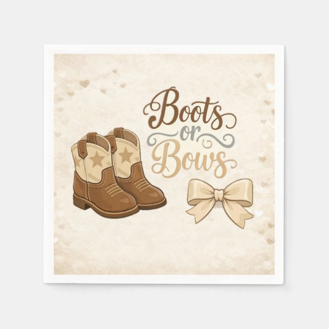 Boots and Bows Napkin (Front)