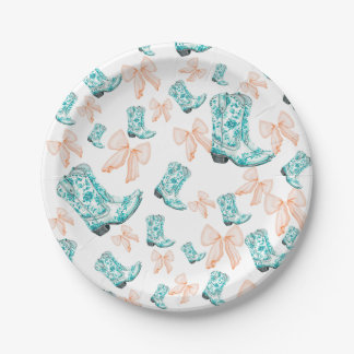 Boots and Bows Paper Plate