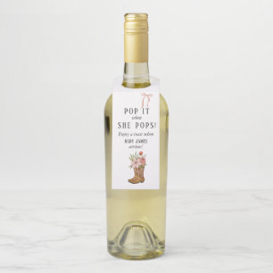 Boots and Bows POP IT  Bottle Tag