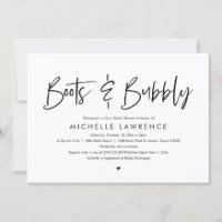 Boots and Bubbly, Modern Casual Bridal Shower