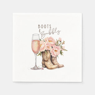 Boots and Bubbly Napkins