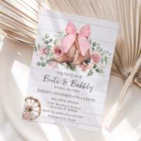 Boots and Bubbly Pink Bow Cowgirl Bridal Shower