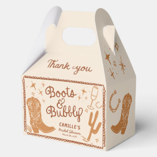 Boots and Bubbly Western Bridal Shower Favour Box