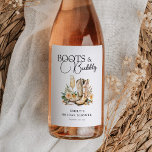 Boots and Bubbly Western Bridal Shower Wine Label<br><div class="desc">Boots and Bubbly Western Bridal Shower Wine Label</div>