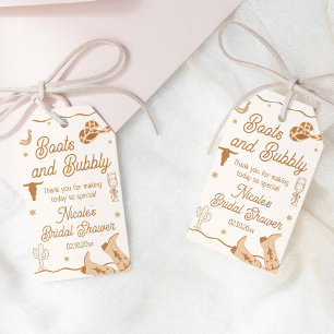 Boots and Bubby Western Bridal Shower Thank You Gift Tags
