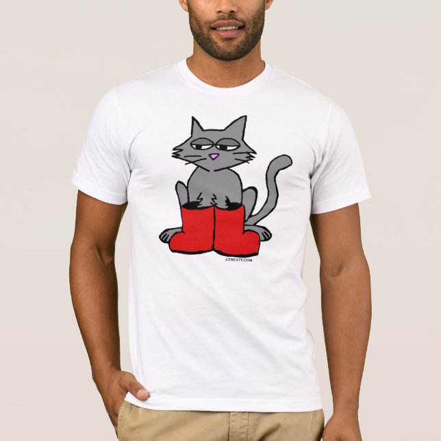 Boots and Cats T-Shirt (Front)