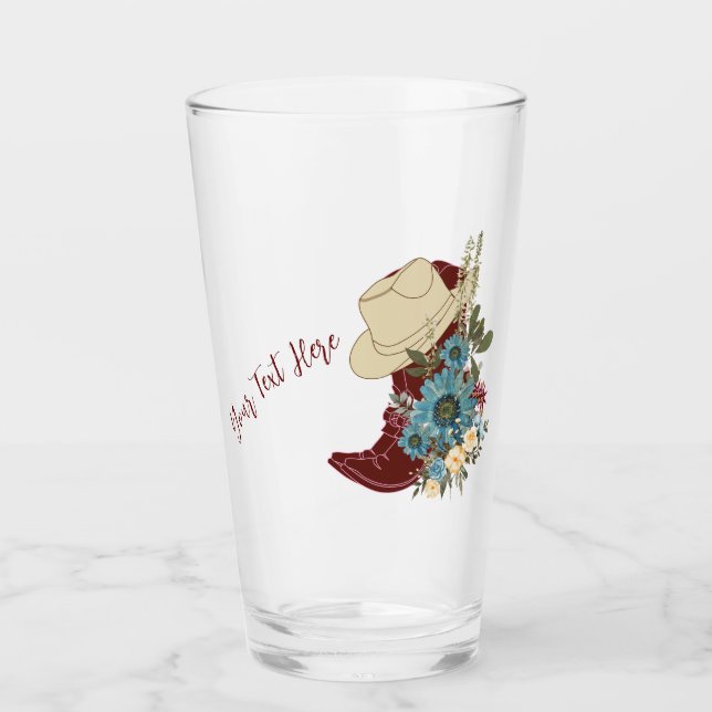 boots and flowers beauty-editable glass (Front)