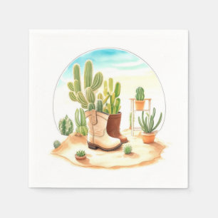 Boots and Lullabies: Wild West Cowboy Baby Shower Napkin