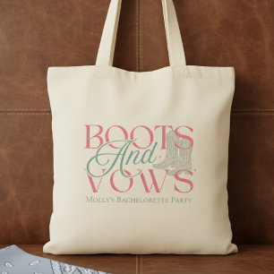 Boots and Vows Western Bachelorette Tote Bag