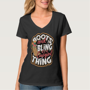 Boots & Bling It's a cowgirl thing  Cowgirls Horse T-Shirt