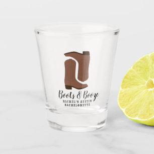 Boots & Booze Austin Texas Bachelorette Shot Glass