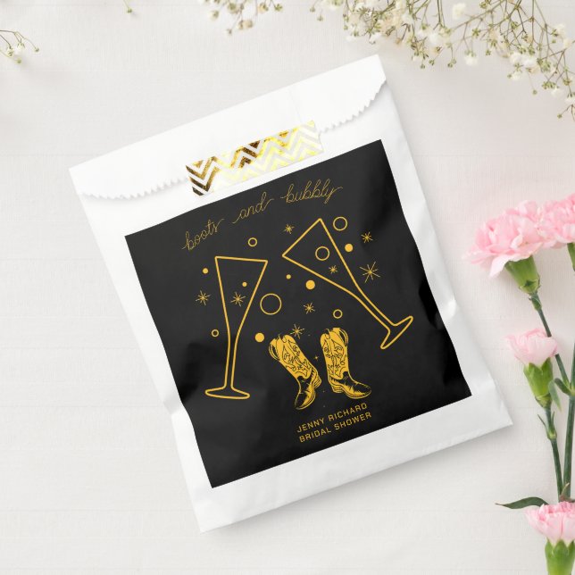 Boots & Bubbly Bridal Shower Favour Bags (Sealed)