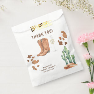 Boots & Bubbly Bridal shower Thank you Favour Bags