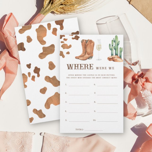 Boots & Bubbly Bridal shower Where were we game (Creator Uploaded)