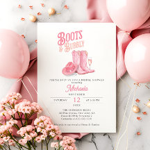 Boots & Bubbly Pink Western Cowgirl Bridal Shower