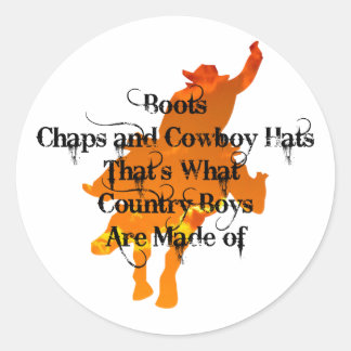 Boots, Chaps, and Cowboy Hats Stickers