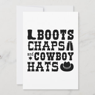 Boots Chaps And Cowboy Hats Thank You Card