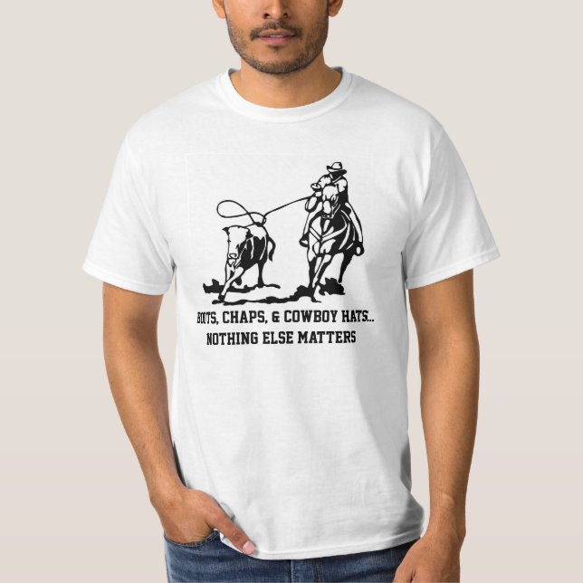 BOOTS, CHAPS, & COWBOY HATS T-SHIRT (Front)