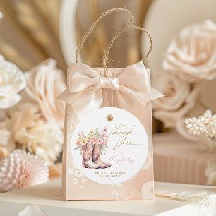 Boots Floral Flowers Floral Cowgirl Bridal Shower Favour Tags