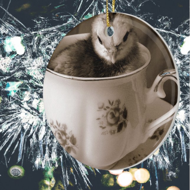 Boots in a Teacup Ceramic Tree Decoration (Creator Uploaded)