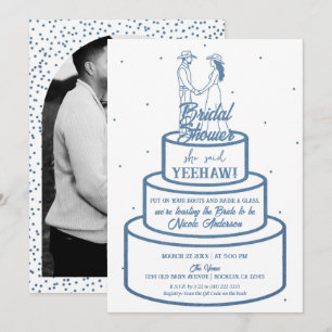 Boots Love & Buttercream Denim Western Bridal Invitation