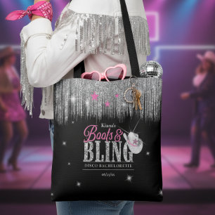 Boots 'n Bling Disco Bachelorette ID925 Tote Bag
