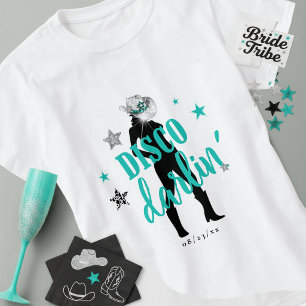 Boots 'n Bling Disco Darlin' Teal ID925  T-Shirt