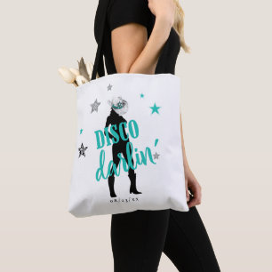 Boots 'n Bling Disco Darlin' Teal ID925  Tote Bag