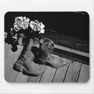 Boots n Flowers Mouse Pad