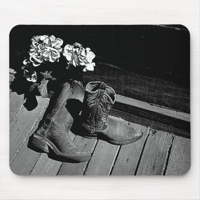 Boots n Flowers Mouse Pad (Front)