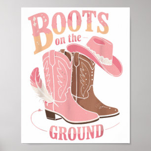 Boots On The Ground Black Cowgirl Western Where Th Poster