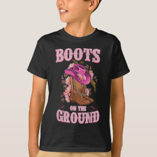 Boots On The Ground Boot Cowboy Western Cowgirl Li T-Shirt