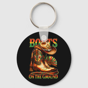 Boots On The Ground Boot Juneteenth Black Cowgirl Key Ring