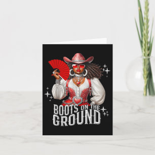 Boots On The Ground Cowboy Western Cowgirl Linedan Card