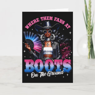 Boots On The Ground Cowgirl Black Women Africa Bla Card