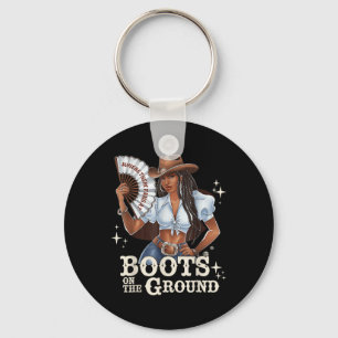 Boots On The Ground Linedance Black Cowgirl Melani Key Ring