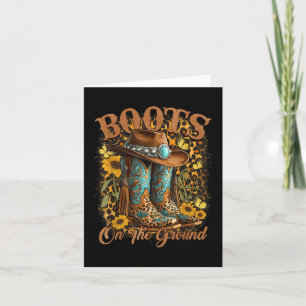 Boots On The Ground Western Cowgirl Linedance Leop Card
