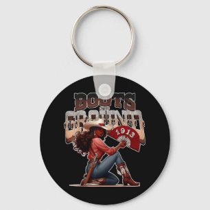 Boots On The Ground Where Them Fans At T-shirt.png Key Ring
