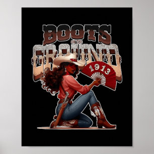 Boots On The Ground Where Them Fans At T-shirt.png Poster