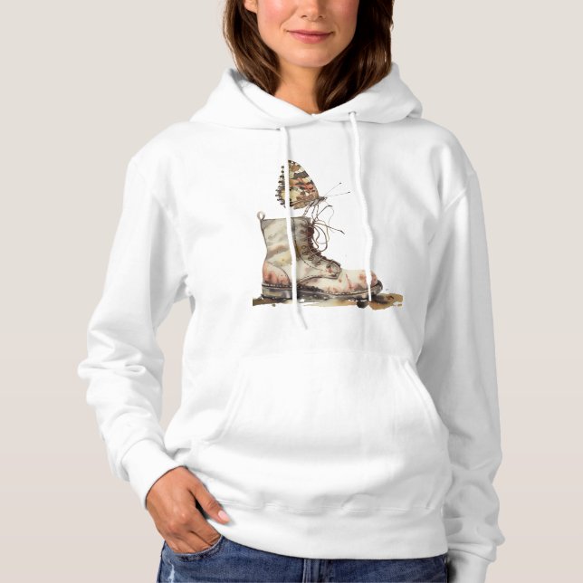Boots on the Ground, Wings in the Sky Hoodie (Front)