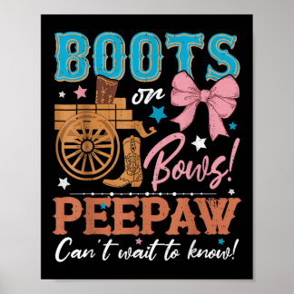 Boots Or Bows Aw Loves You Gender Reveal Party  Poster