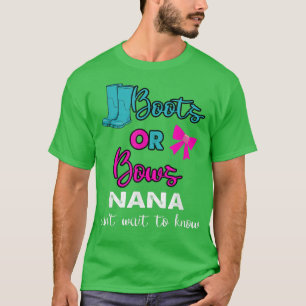Boots Or Bows baby Gender Reveal party Matching Na T-Shirt
