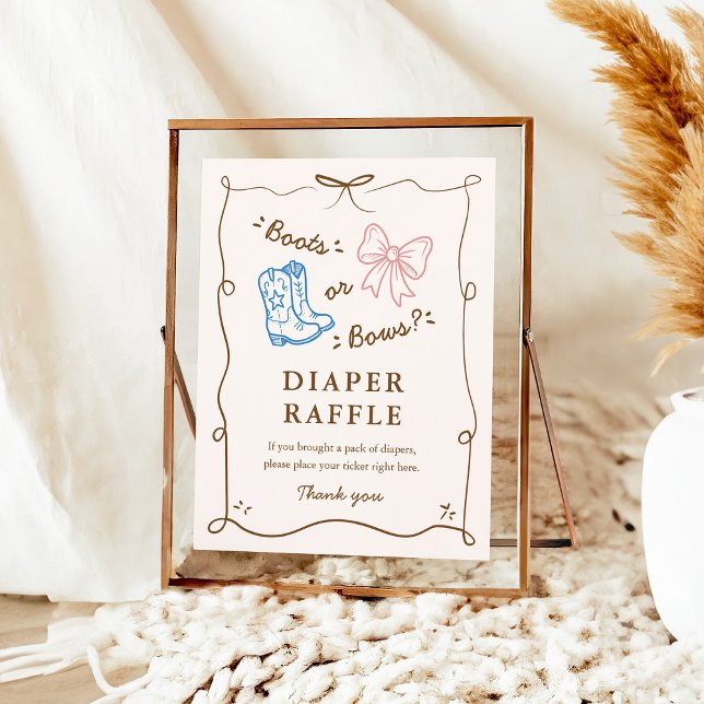 Boots or Bows Diaper Raffle Game Poster (Creator Uploaded)