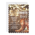 Boots or Bows Gender Reveal Baby Shower Invitation