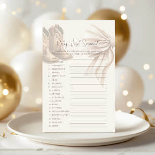 Boots Or Bows Gender Reveal Baby Word Scramble