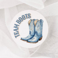Boots or Bows Gender Reveal Voting Stickers