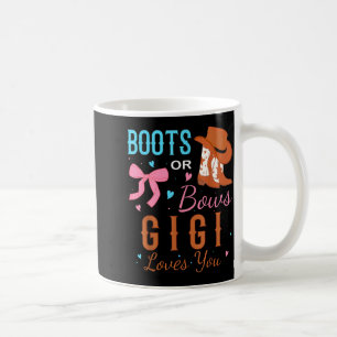 Boots Or Bows Gigi Loves You Gender Reveal Party  Coffee Mug
