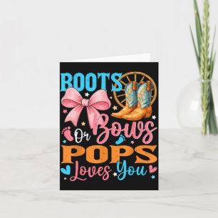 Boots Or Bows Ps Loves You Gender Reveal Family  Card