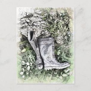 BOOTS POSTCARD